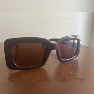 Anthropologie Elite Eyewear Oversized Rectangle Sunglasses